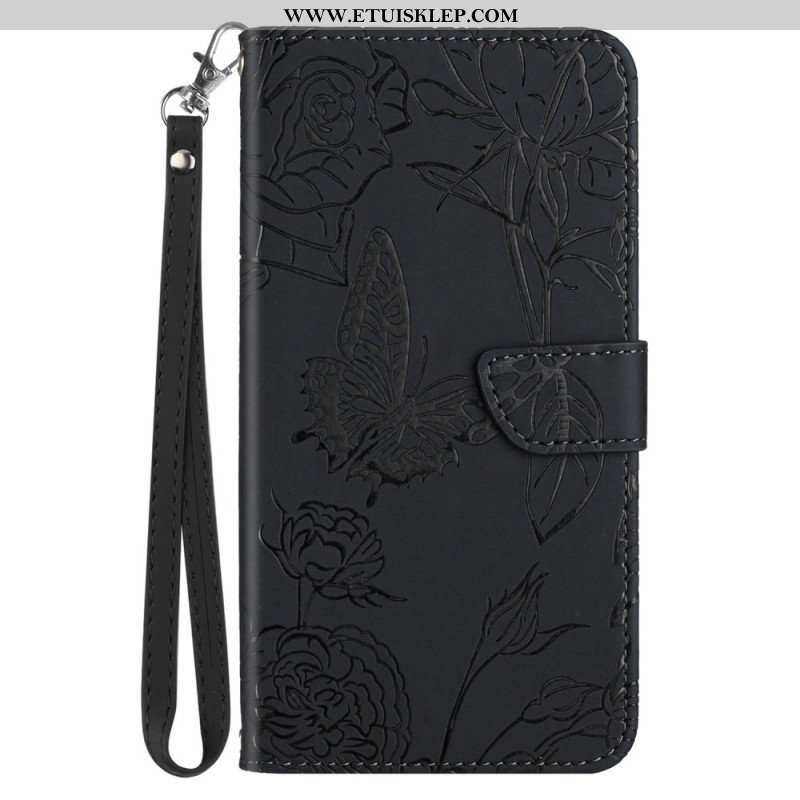 Etui Folio do Sony Xperia 5 IV Motyle Z Smyczą